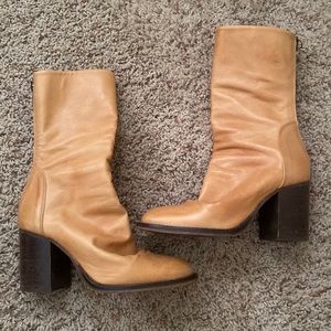Free People- Camel color boots. Size 6